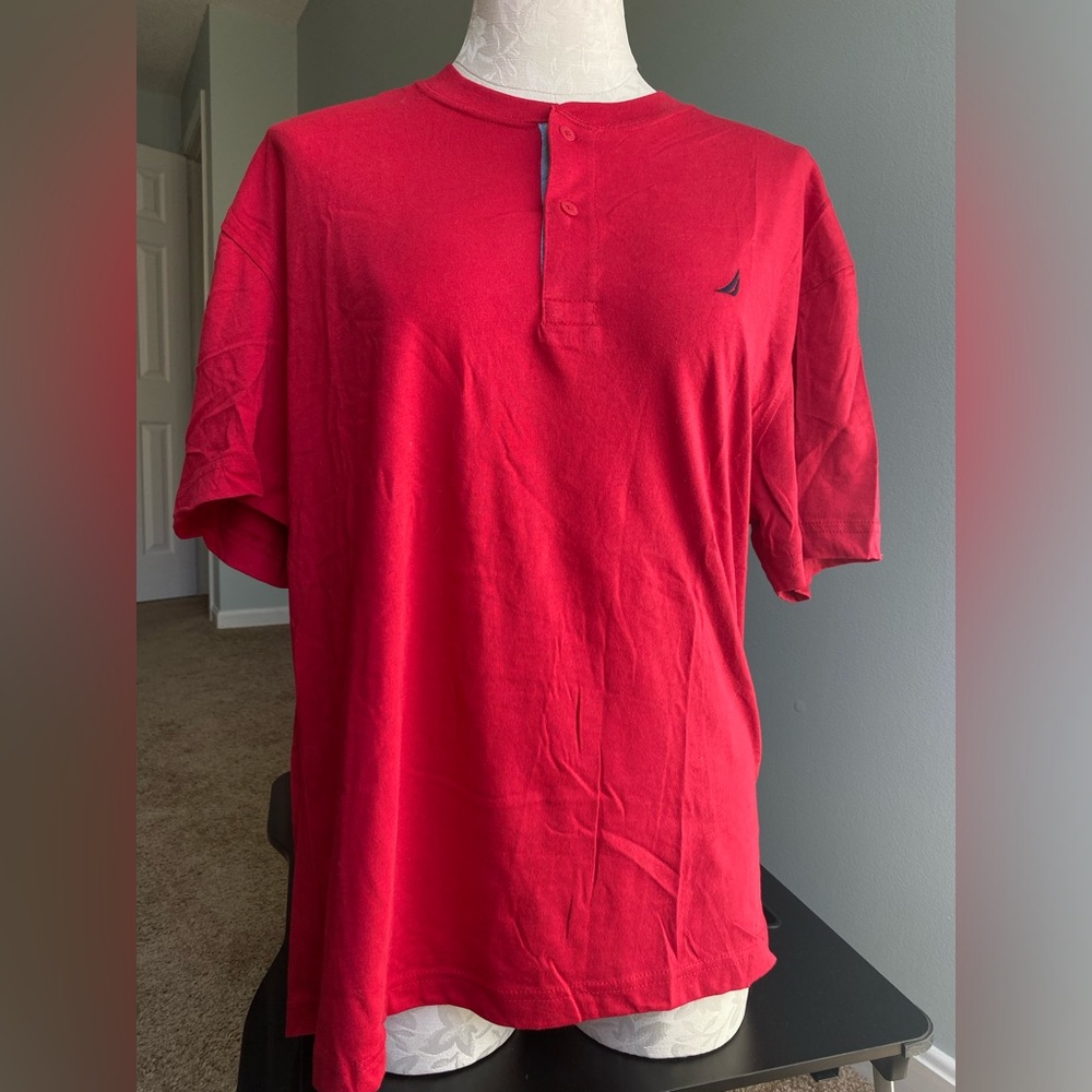 Men's M Nautica Red Short Sleeve T-Shirt, Sleepwear